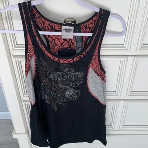 Ladies Harley Davidson racer back tank top. Size small.